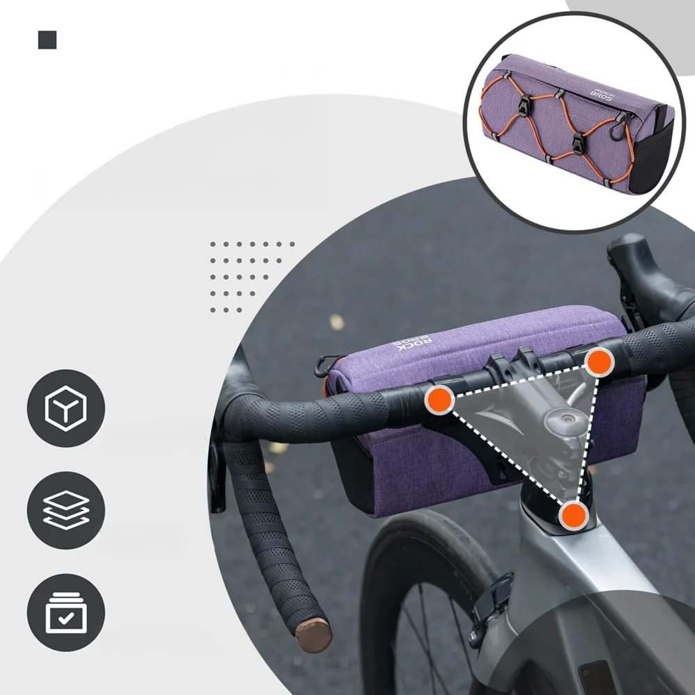 Rockbros 30110054005 Håndtag cykeltaske 2.2L - amethyst