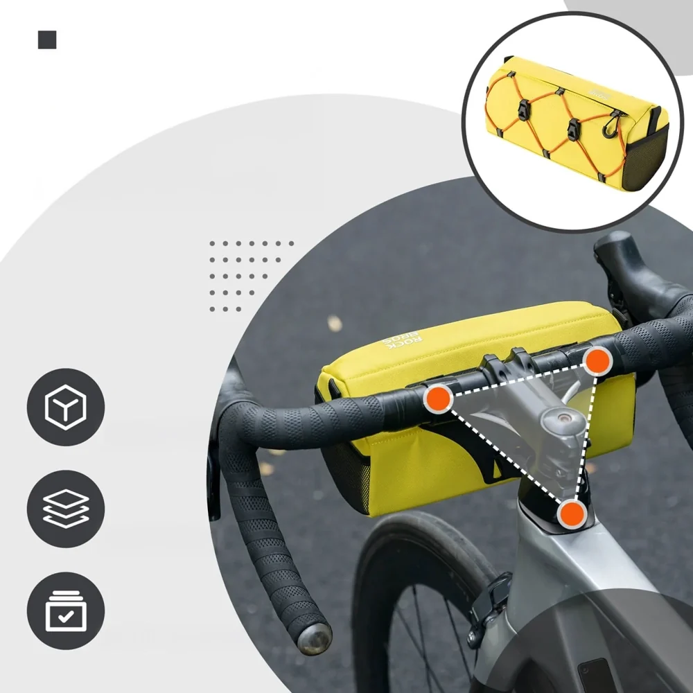 Rockbros 30110054006 Håndtag cykeltaske 2.2L - Lemon