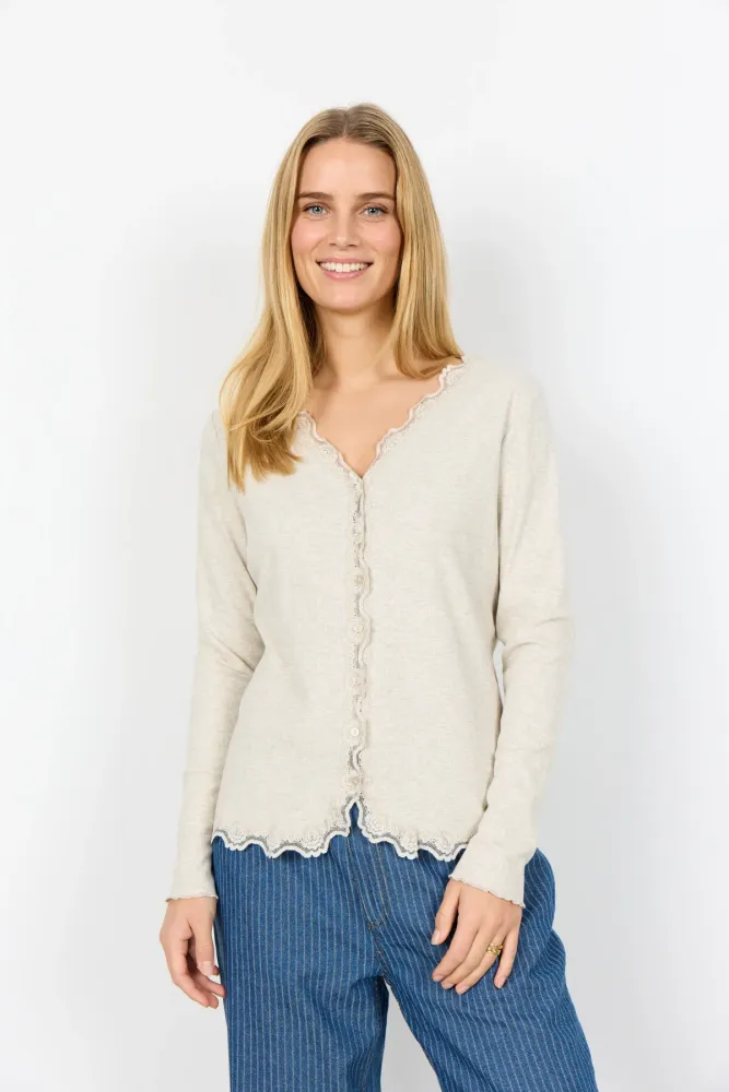 SC-CHANILLA 2 Cardigan Creme (TSO-C126b) Xs