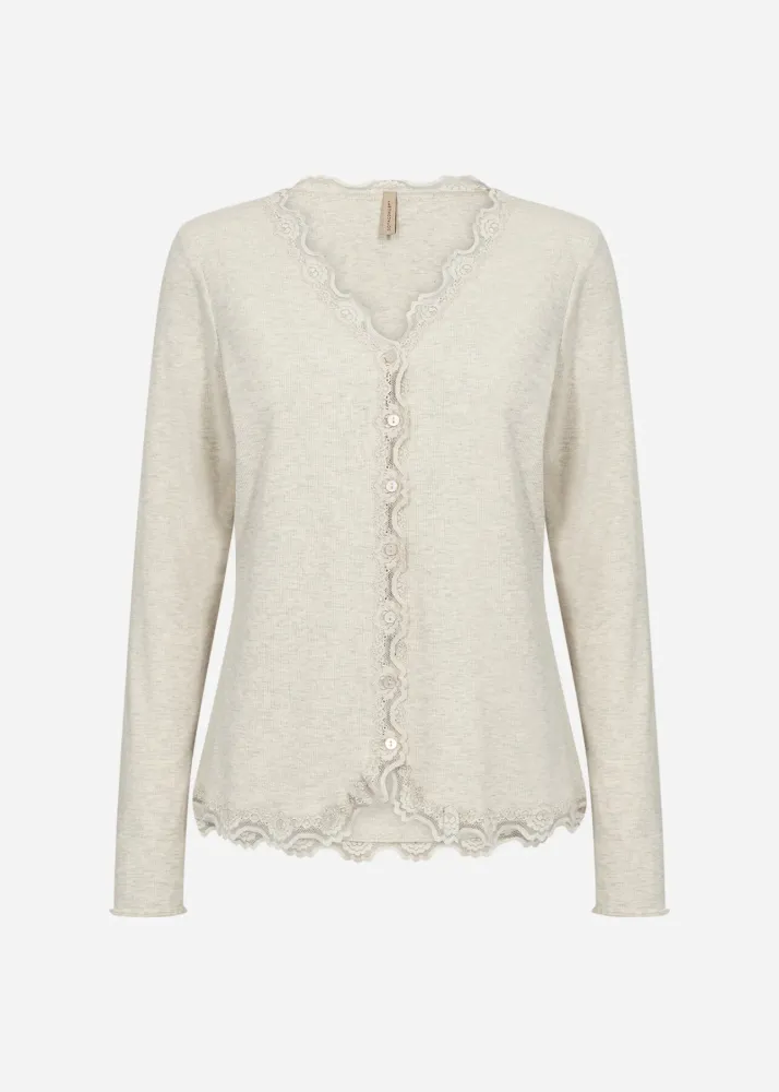 SC-CHANILLA 2 Cardigan Creme (TSO-C126b) Xs