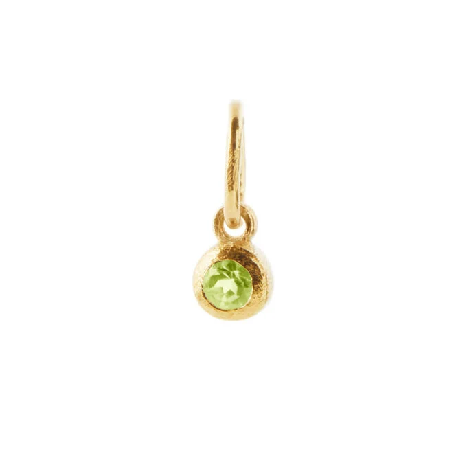 SFB - Forgyldt sølv vedhæng med lyse grøn peridot - 1555-2-135