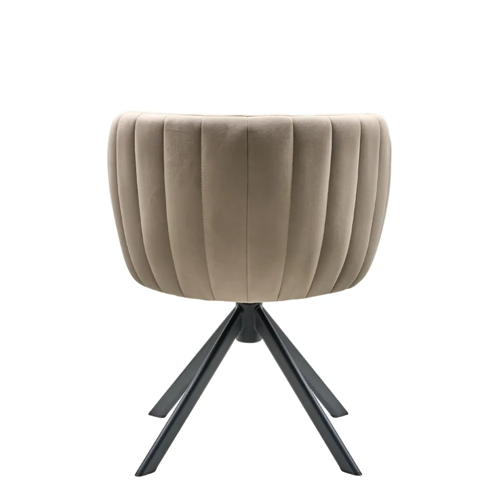 Shelly II spisebordsstol - velour m. drejeben onyx Beige