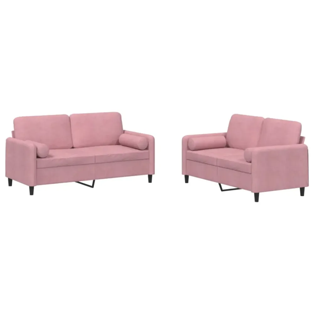 Sofasæt 2 Dele Velour (TSO-C126b) Sort