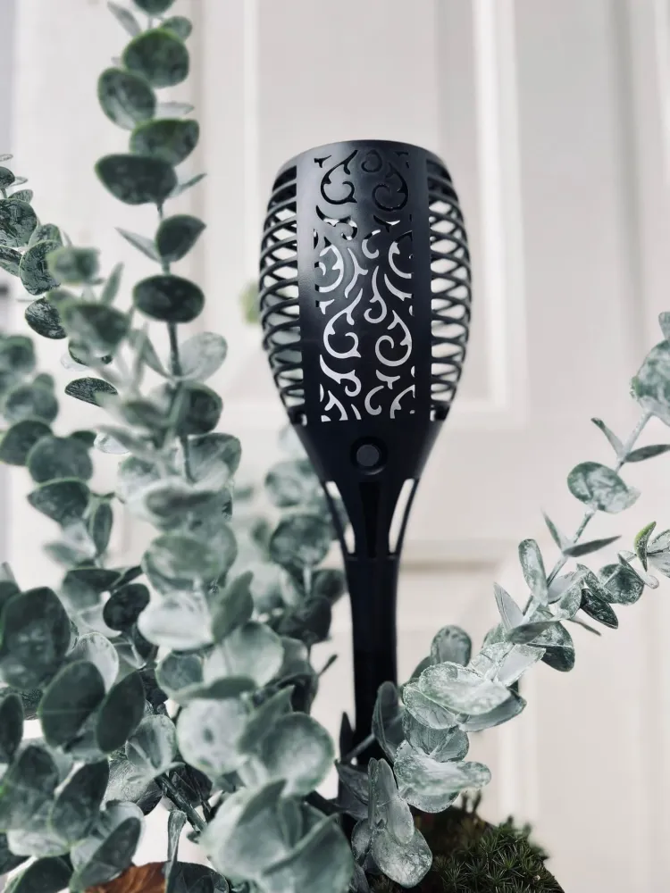 Solcelle fakkel - Ekstra lystid - H 58cm Tilbud 2 stk
