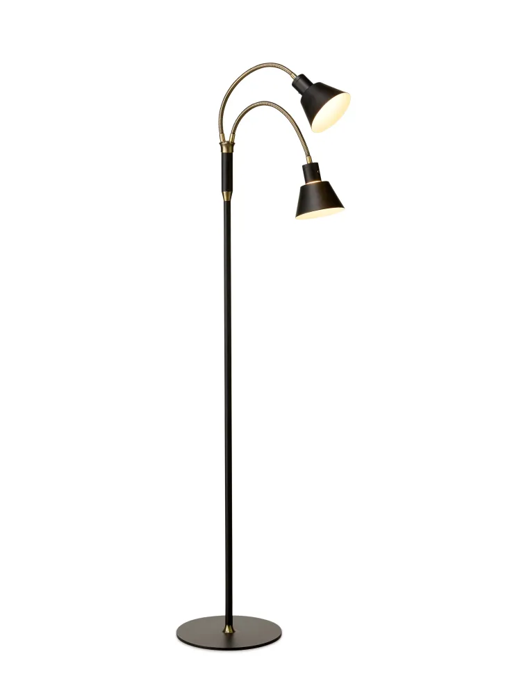 Space LED 2-Arm Gulvlampe Charcoal Antik