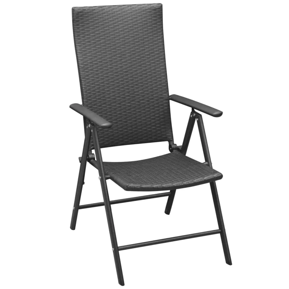 stabelbare havestole 2 stk. polyrattan ebony General Aviation