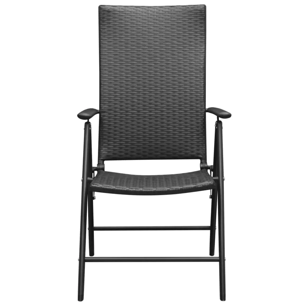 stabelbare havestole 2 stk. polyrattan ebony General Aviation