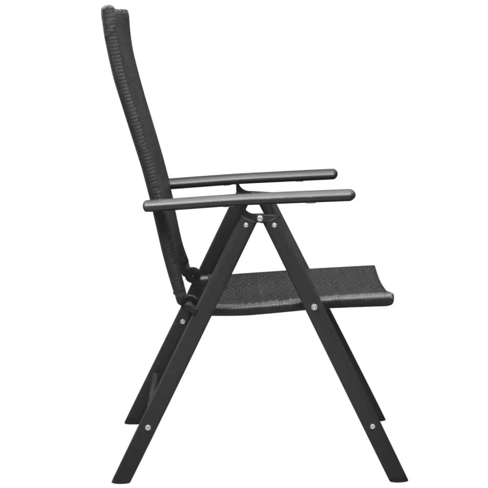 stabelbare havestole 2 stk. polyrattan ebony General Aviation