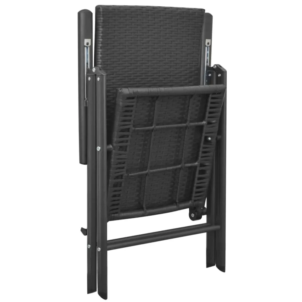 stabelbare havestole 2 stk. polyrattan ebony General Aviation
