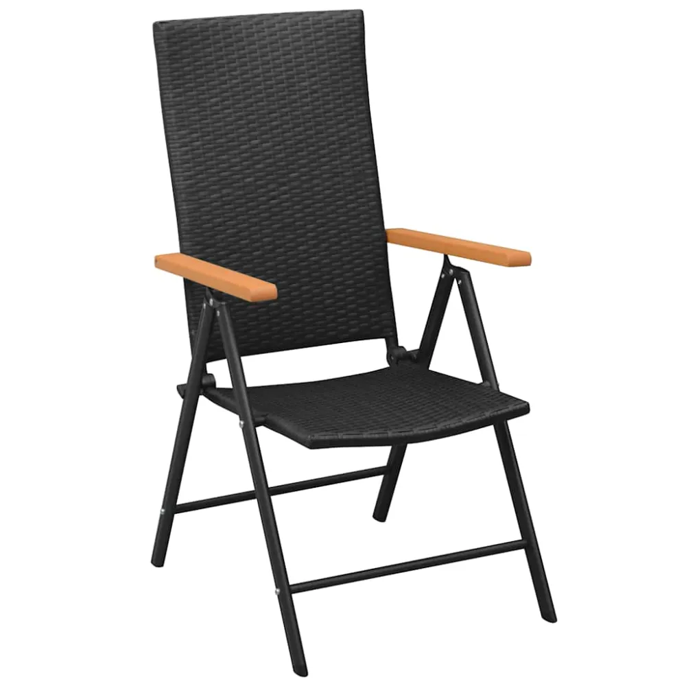 stabelbare havestole 2 stk. polyrattan onyx - 8.33 kHz Spacing