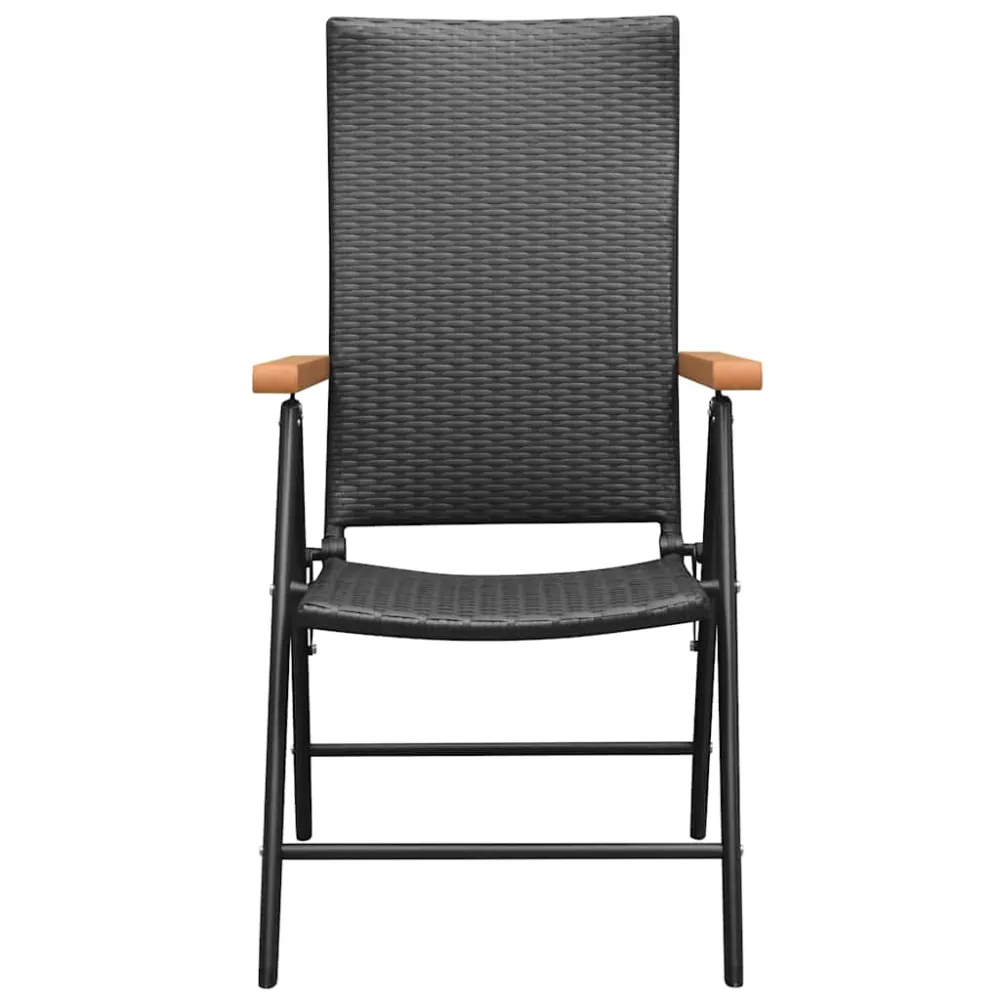stabelbare havestole 2 stk. polyrattan onyx - 8.33 kHz Spacing