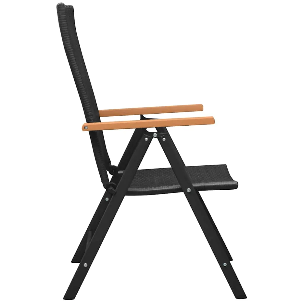 stabelbare havestole 2 stk. polyrattan onyx - 8.33 kHz Spacing