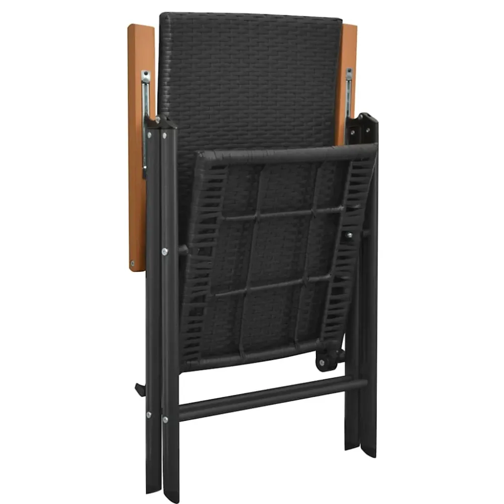 stabelbare havestole 2 stk. polyrattan onyx - 8.33 kHz Spacing