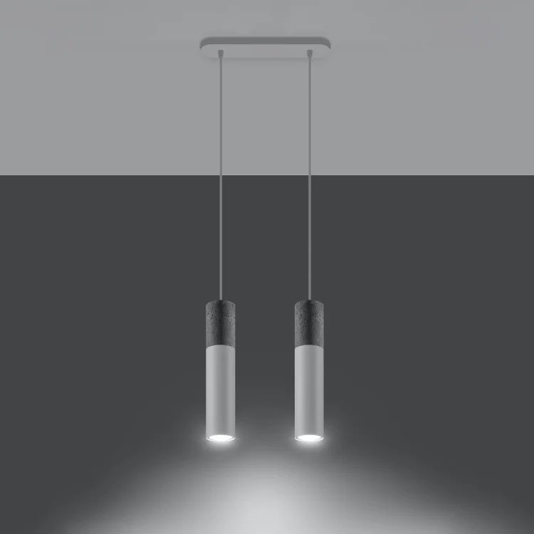 2 stk. loftlamper BORGIO, kridt