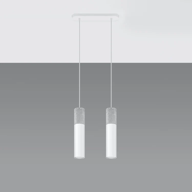 2 stk. loftlamper BORGIO, kridt