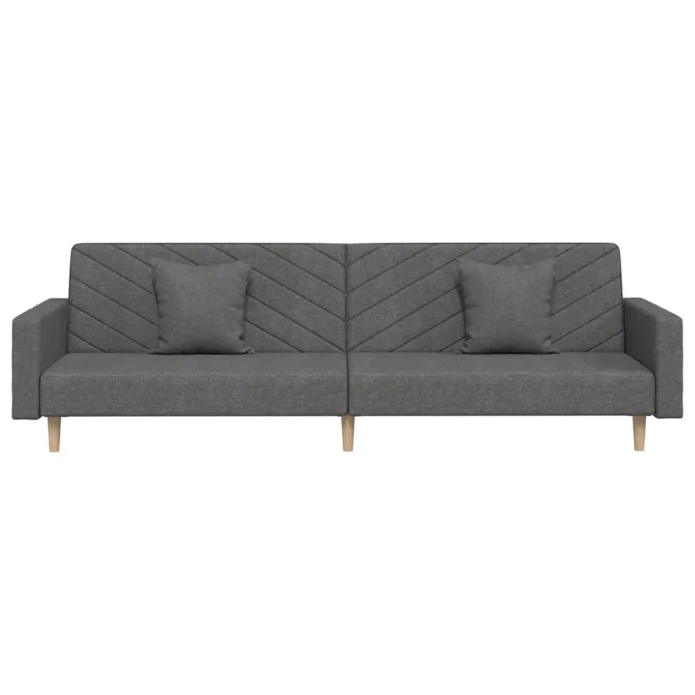 Strobe Anti-Kollision 2-Personers Sovesofa Med 2 Puder Stof Gul