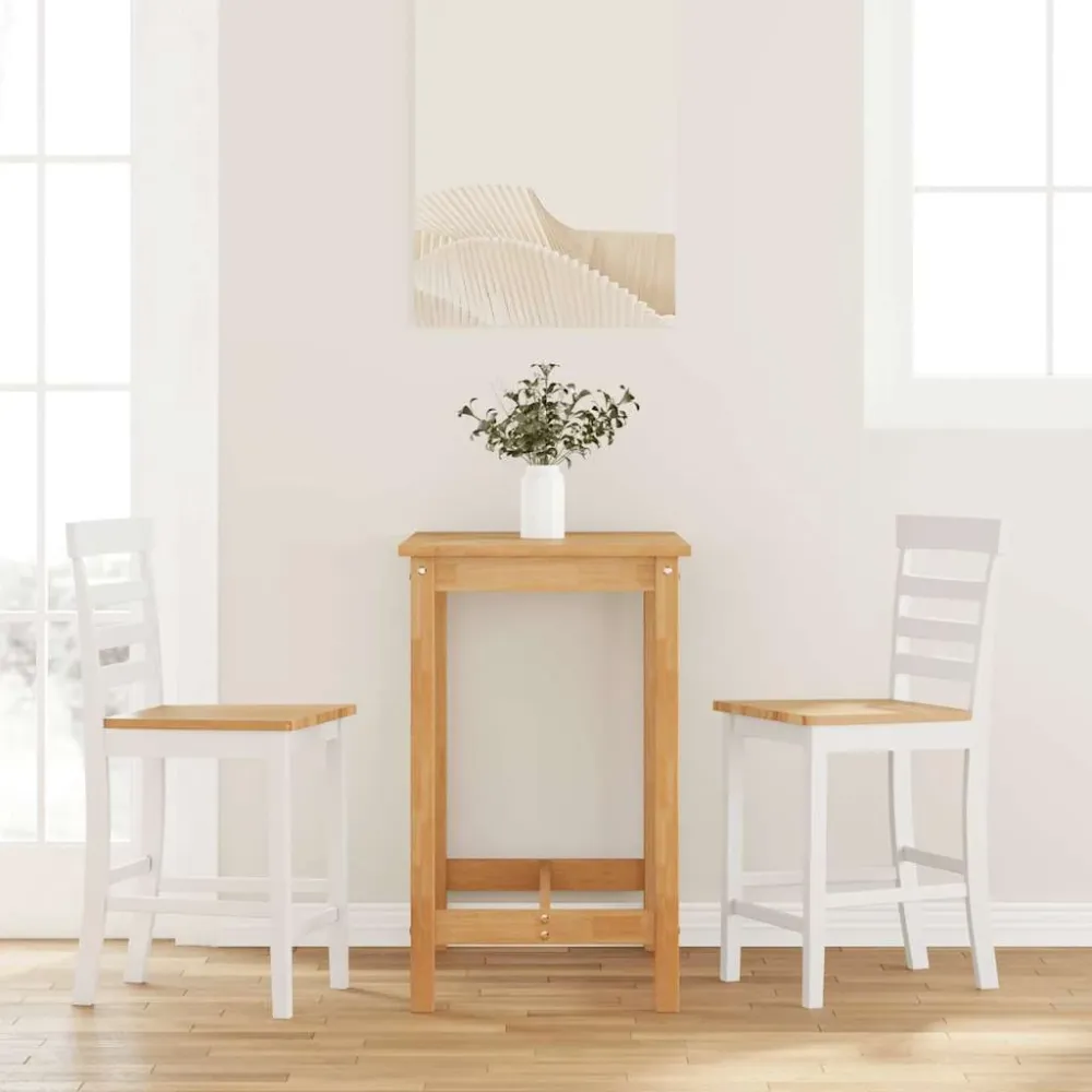 Strobe Anti-Kollision barstole 2 stk. massivt gummitræ ivory
