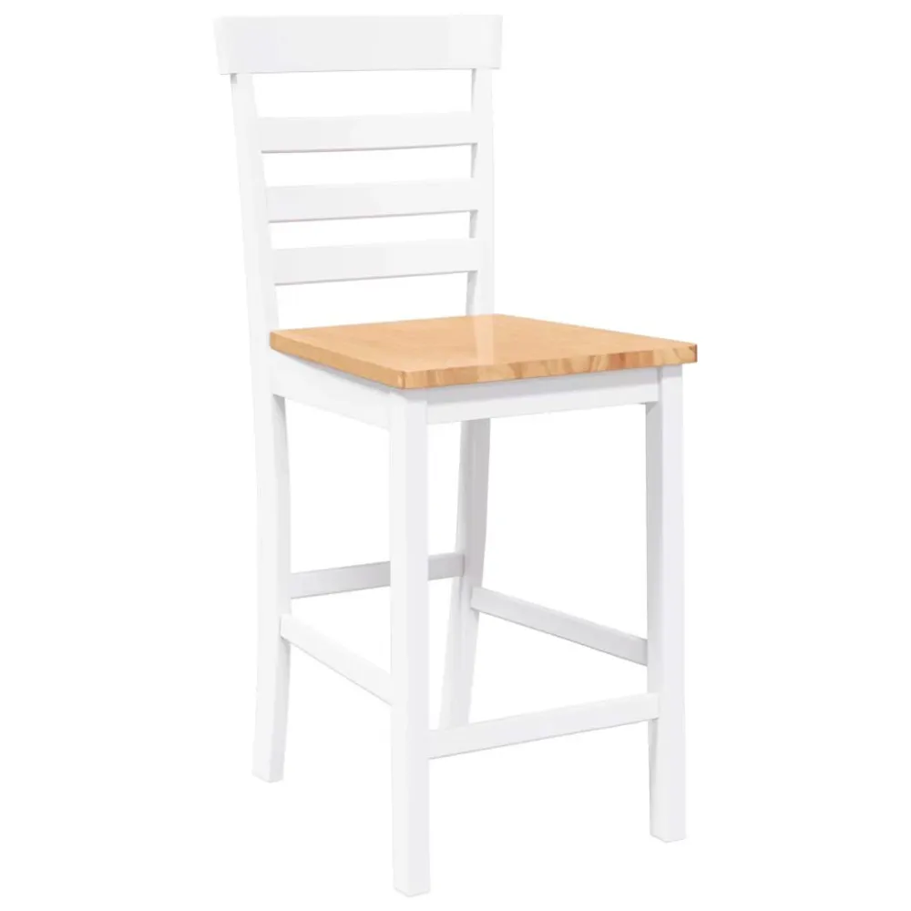 Strobe Anti-Kollision barstole 2 stk. massivt gummitræ ivory