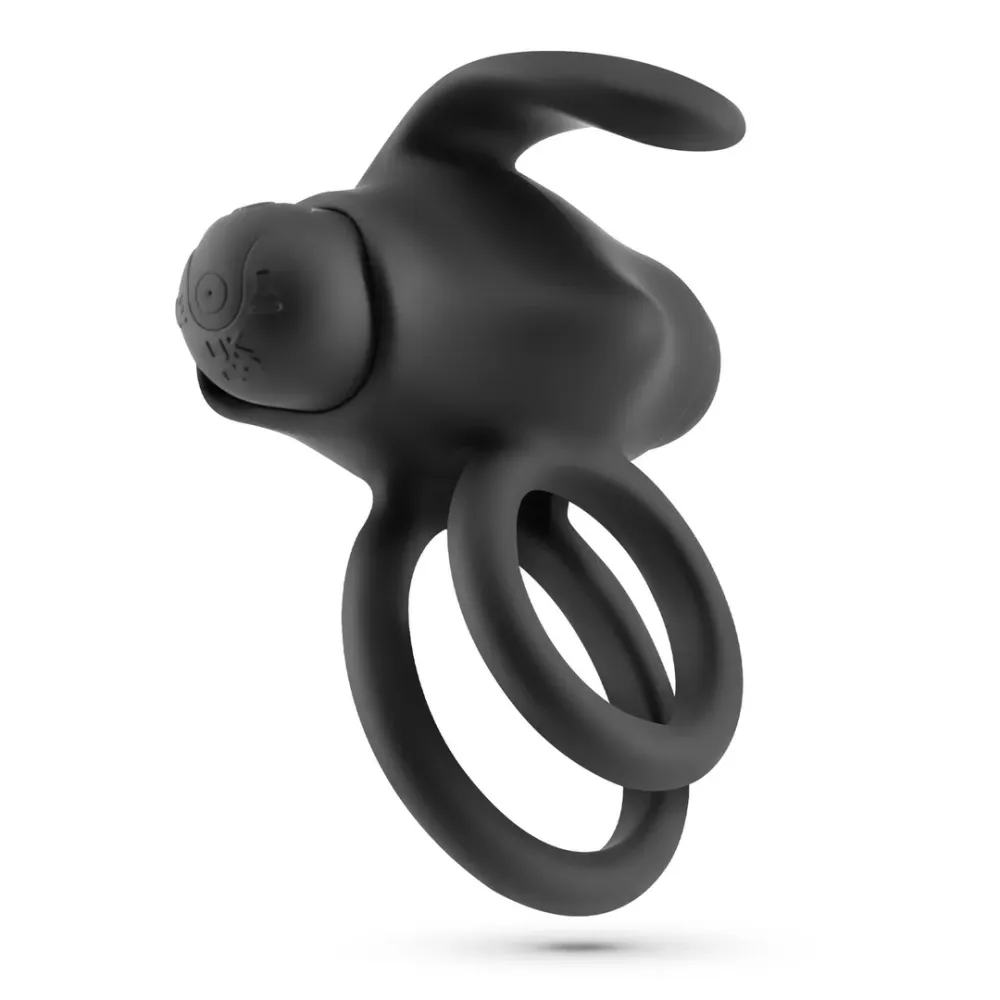 Thumper - Anillo Vibrador Doble con Control Remoto - Negro (TSO-C126b)