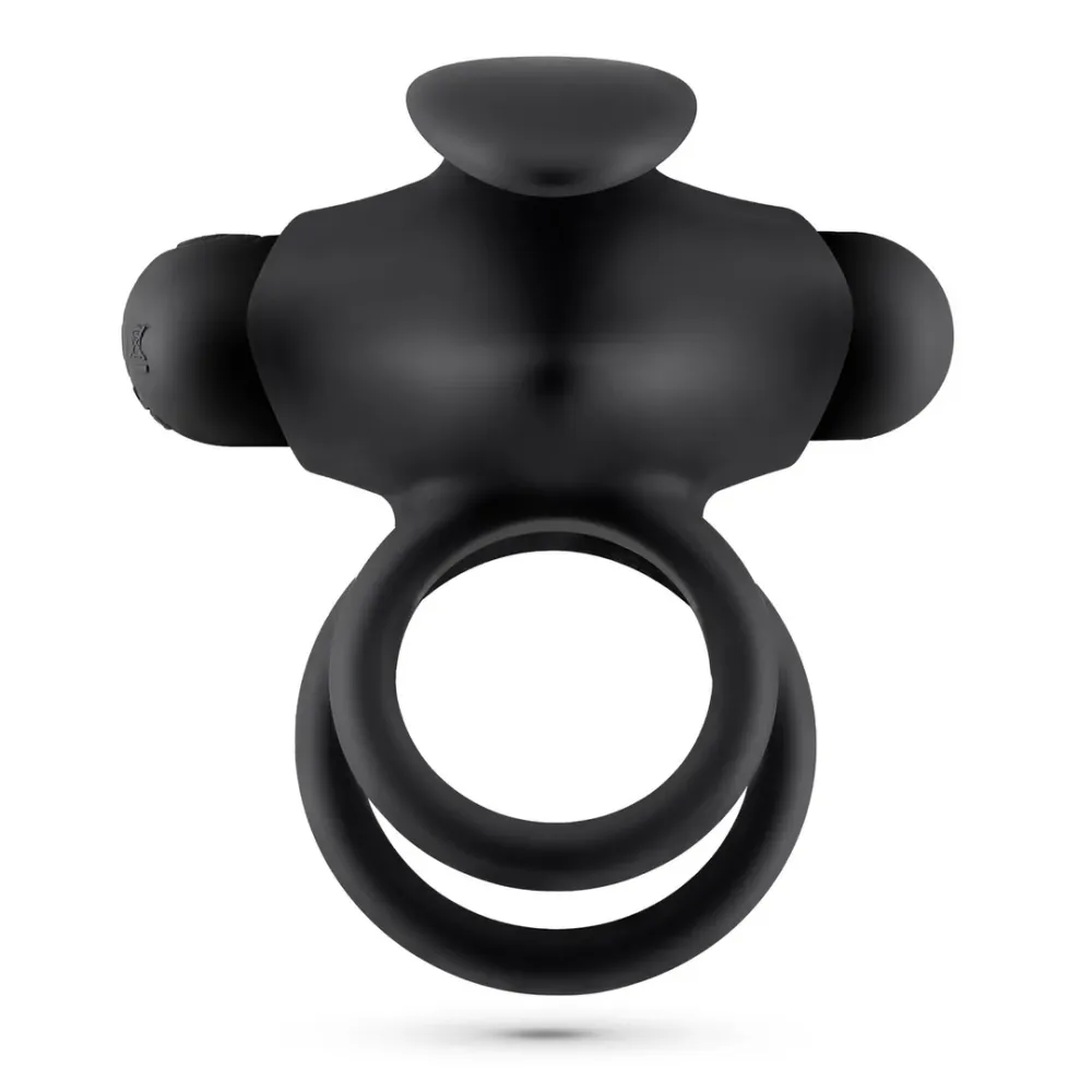 Thumper - Anillo Vibrador Doble con Control Remoto - Negro (TSO-C126b)