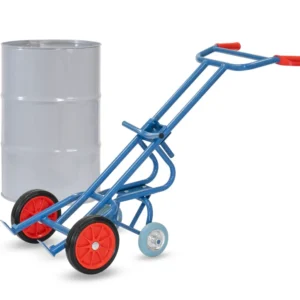 Tromlevogn med 2 støttehjul massiv rubberized