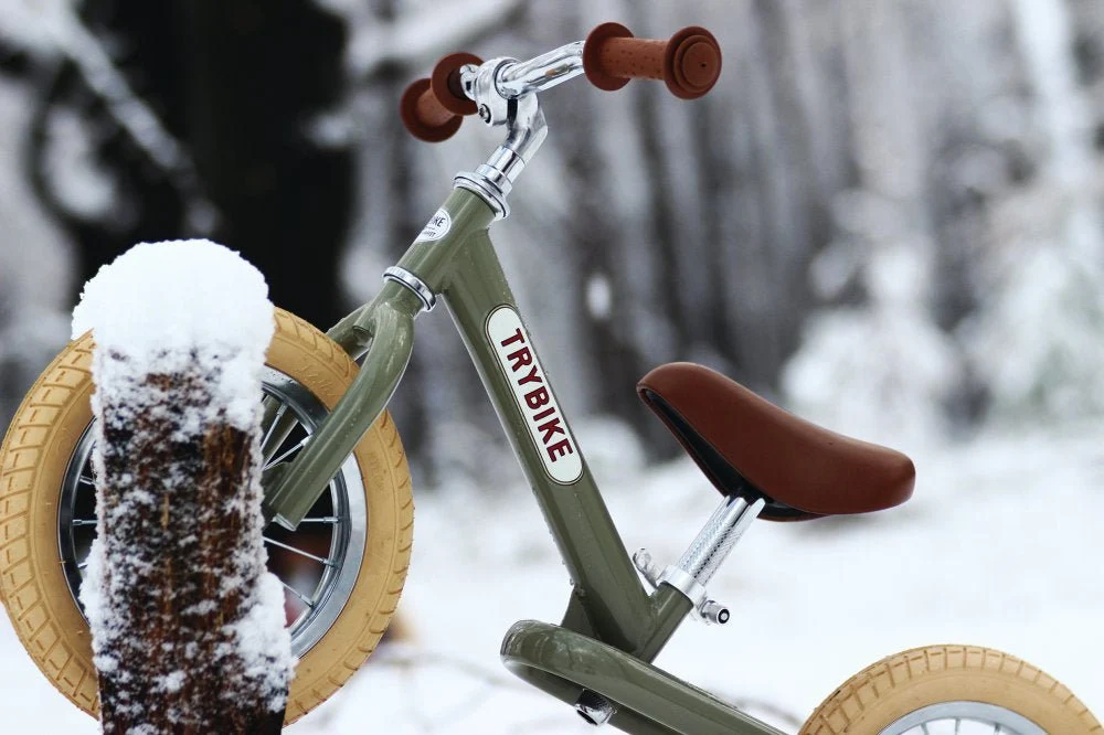 Trybike løbecykel med to hjul - Retro Grøn - Fra 2 år