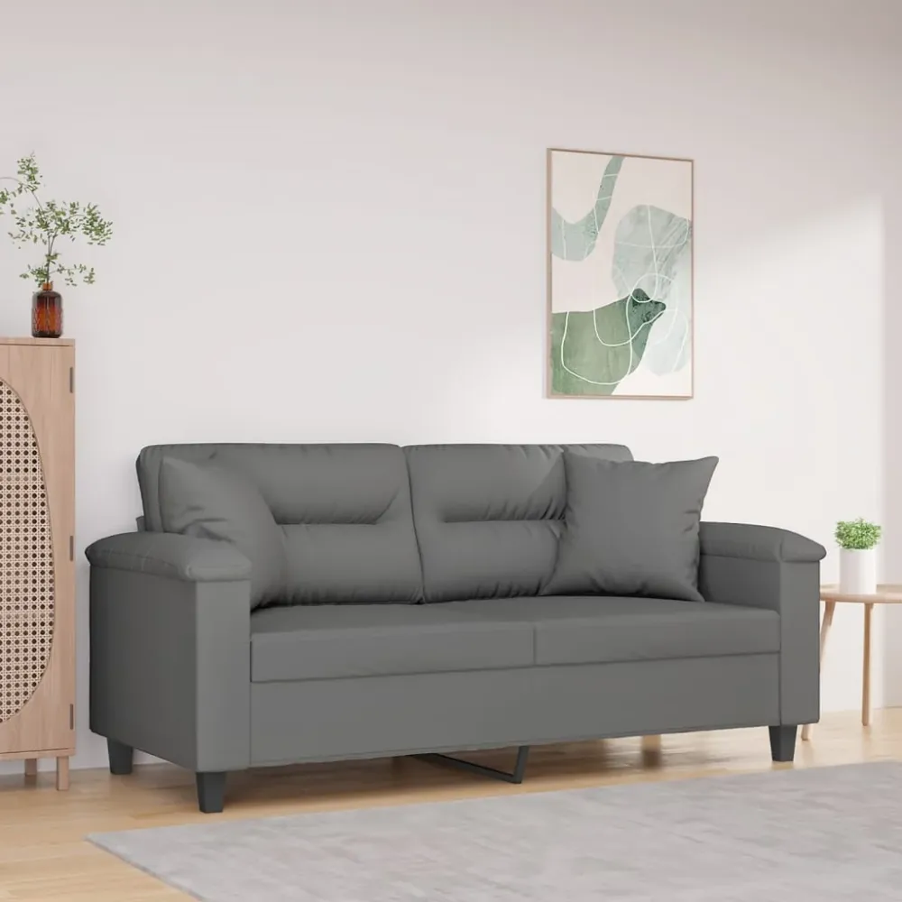 TSO-Certificeret 2-Personers Sofa Med Puder Mikrofiberstof 140