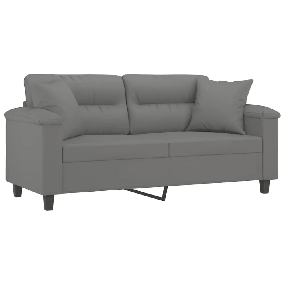 TSO-Certificeret 2-Personers Sofa Med Puder Mikrofiberstof 140