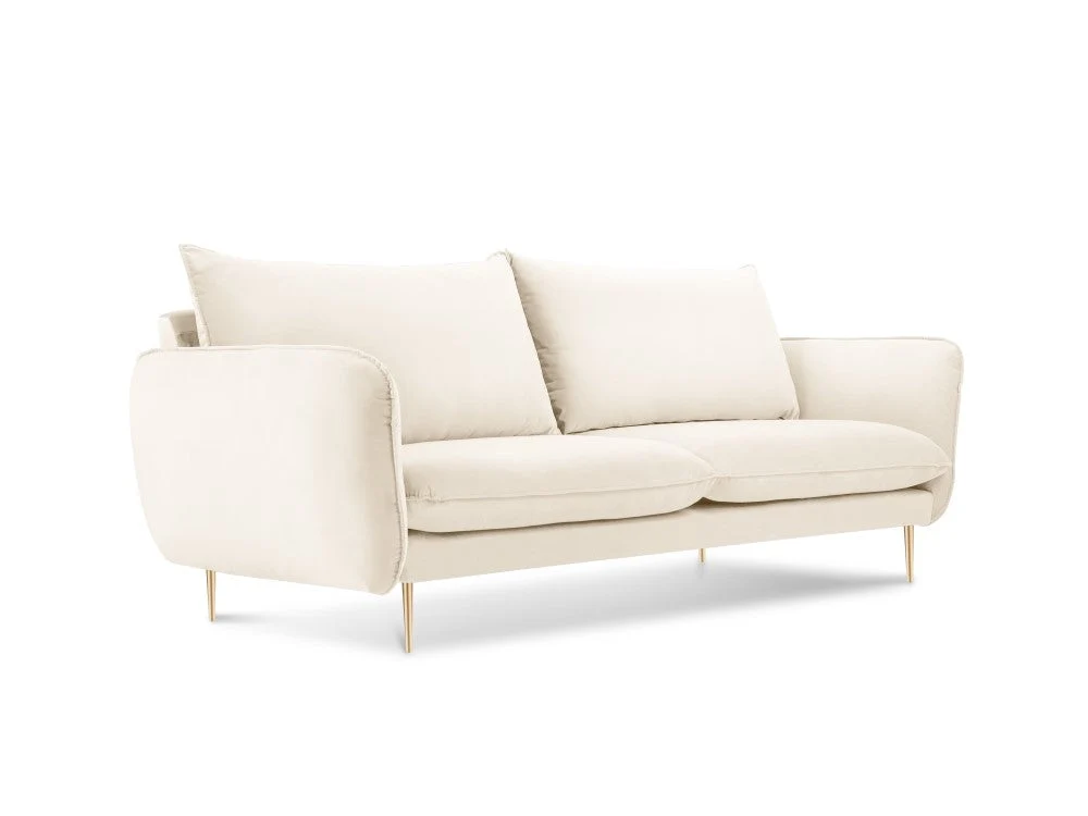 Vienna velour 2-pers. sofa med gyldne ben DO-160 Environmental Testing Beige