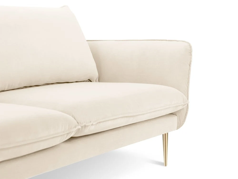 Vienna velour 2-pers. sofa med gyldne ben DO-160 Environmental Testing Beige