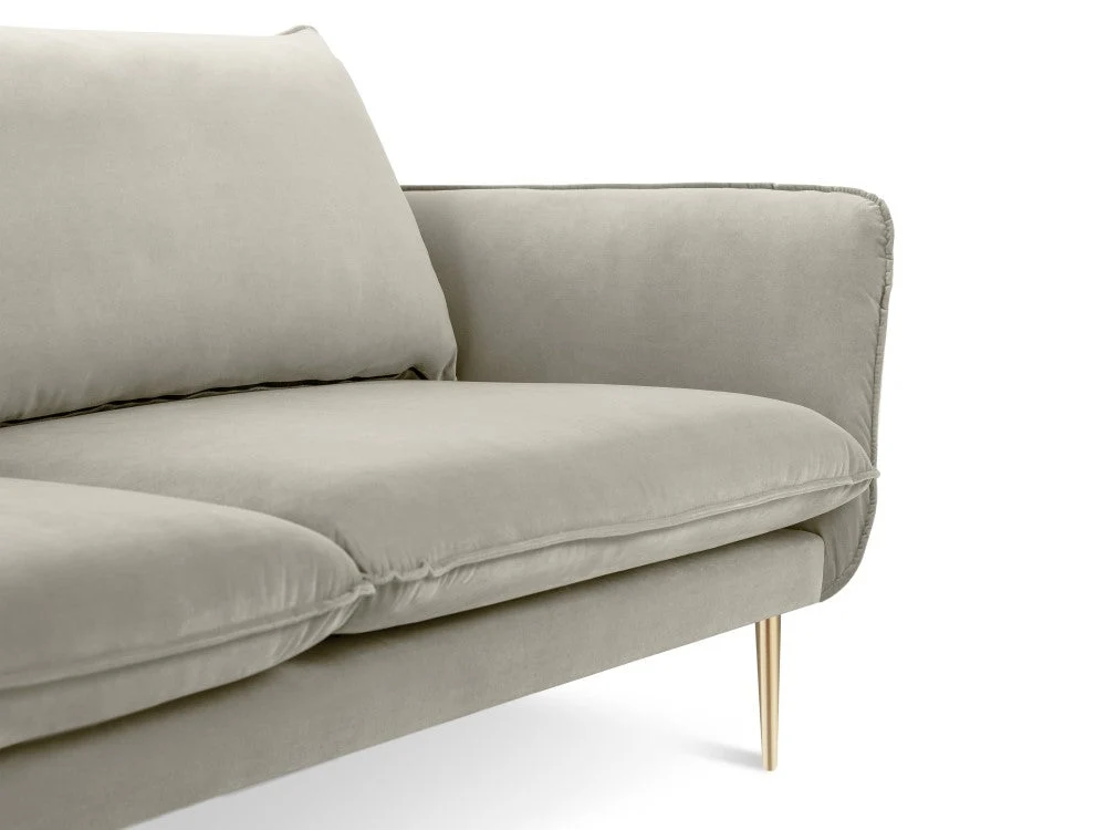 Vienna velour 2-pers. sofa med gyldne ben DO-160 Environmental Testing Beige