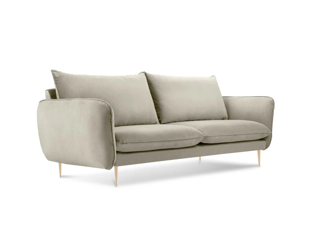 Vienna velour 2-pers. sofa med gyldne ben DO-160 Environmental Testing Beige