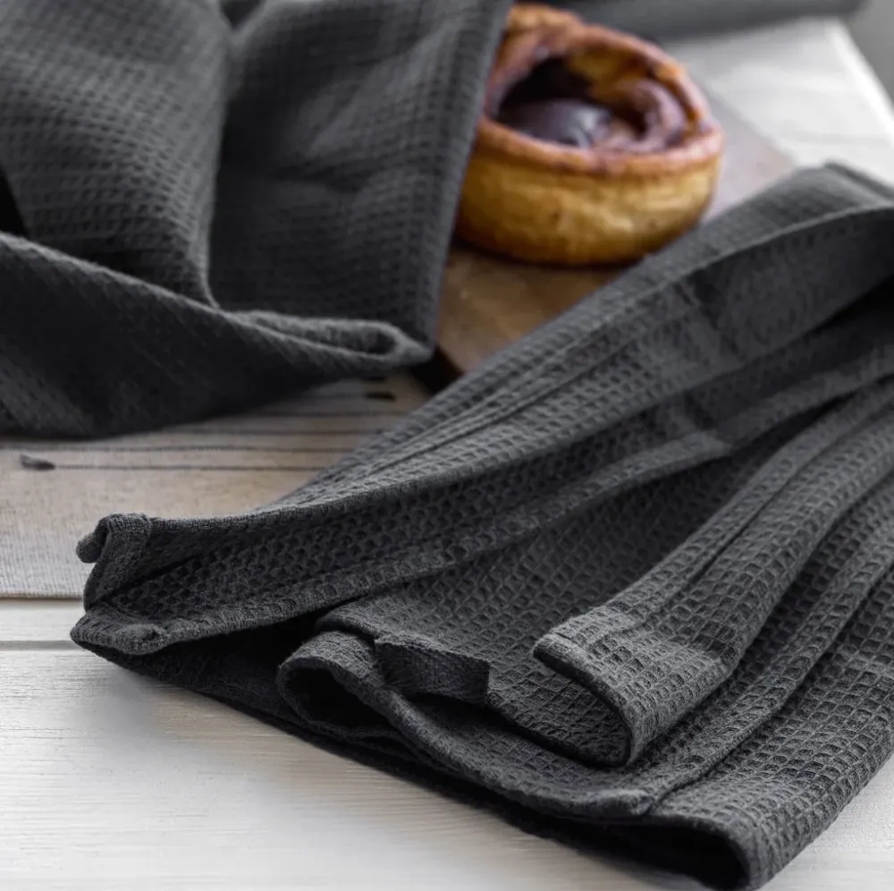 Viskestykker 2 stk – Vaflet Stone grey