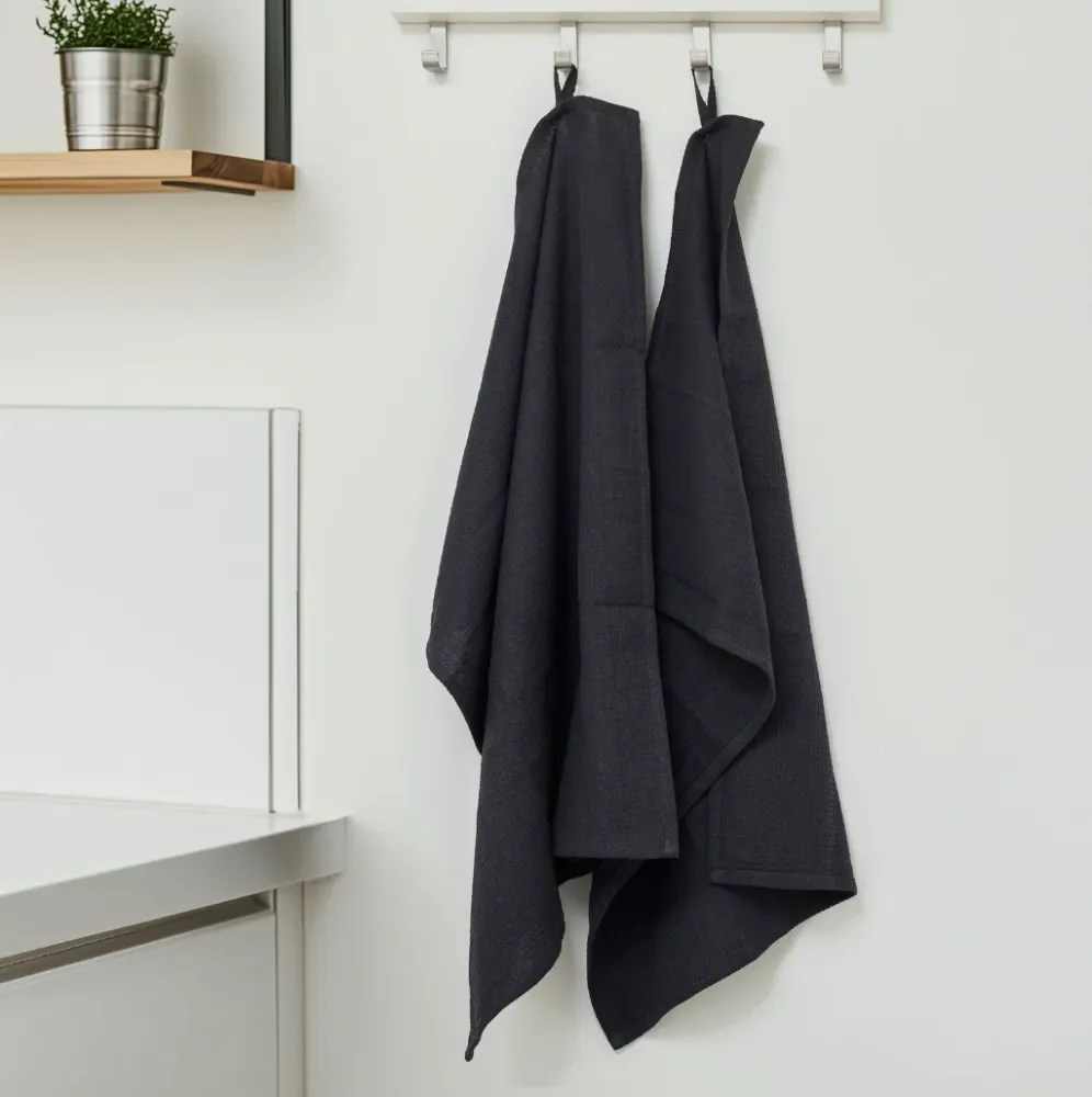 Viskestykker 2 stk – Vaflet Stone grey