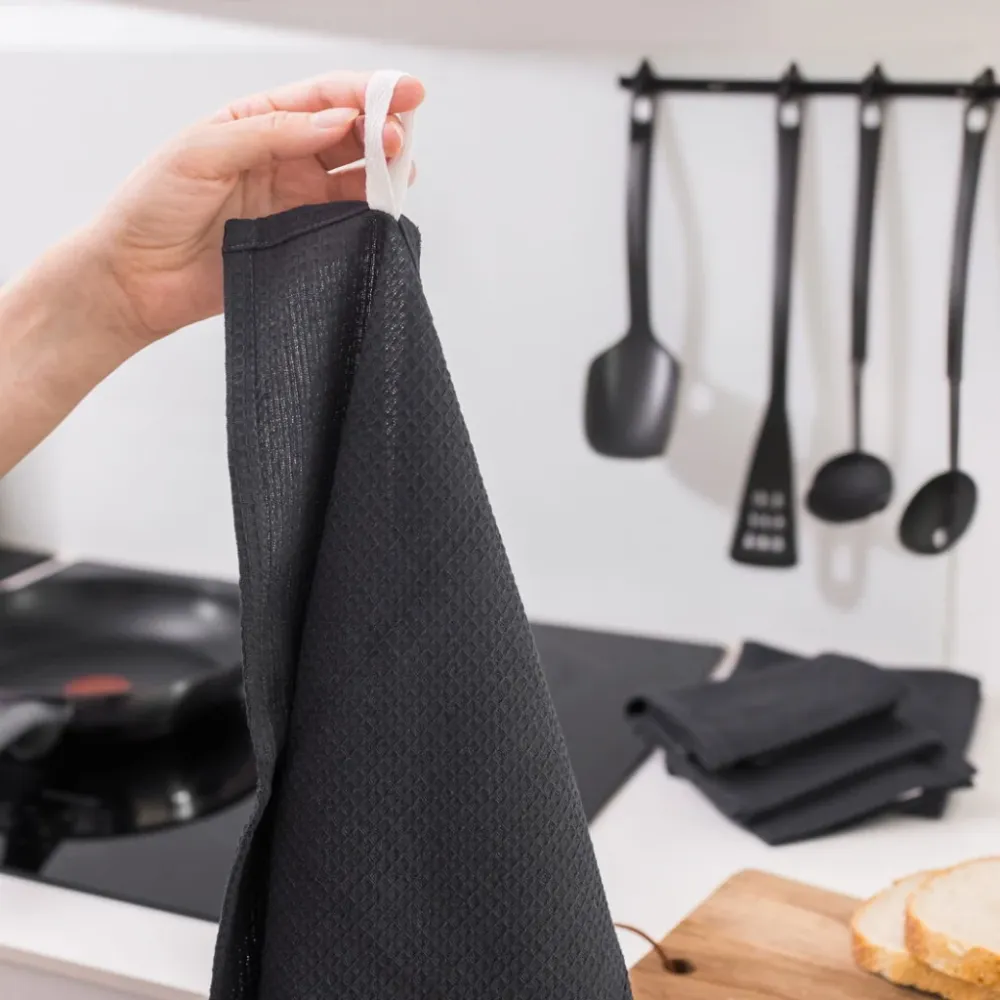 Viskestykker 2 stk – Vaflet Stone grey