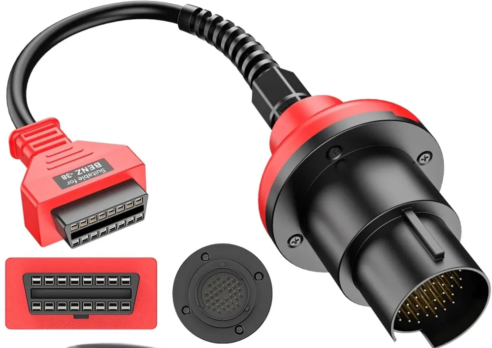 Autel Base BENZ 38 PIN Adapter, 38-pin Han til 16 pin Hun OBDII Stik