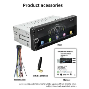 Bilradio 6,86” – Trådløs CarPlay / Android Auto – Touchskærm – Carabc™
