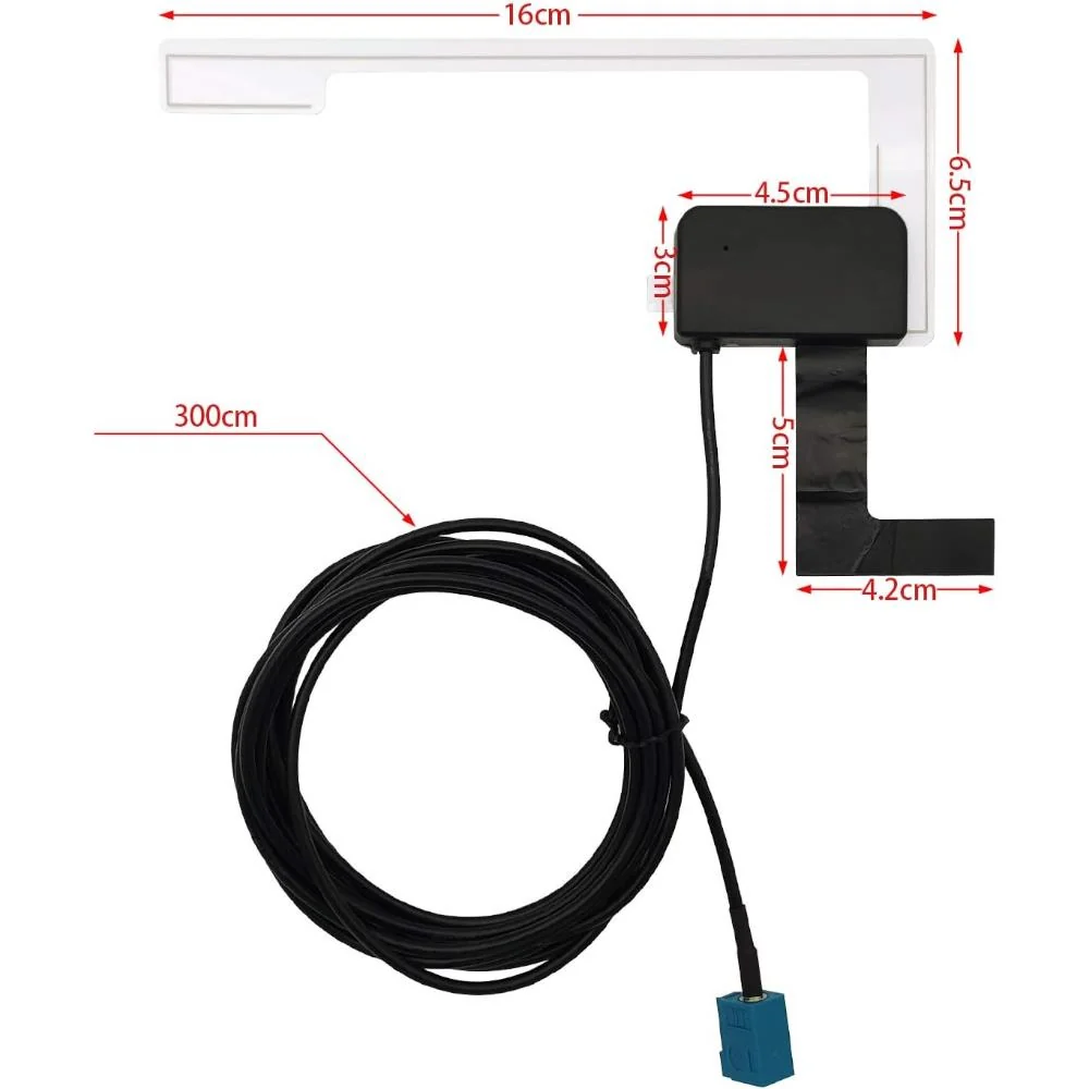 FAKRA DAB bil antenne til VW RNS310 315 RCD510 310 Computerized Radio Stereo