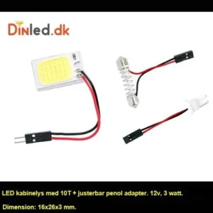 LED kabinelys med adaptere (10T + tunable pinol), 12v