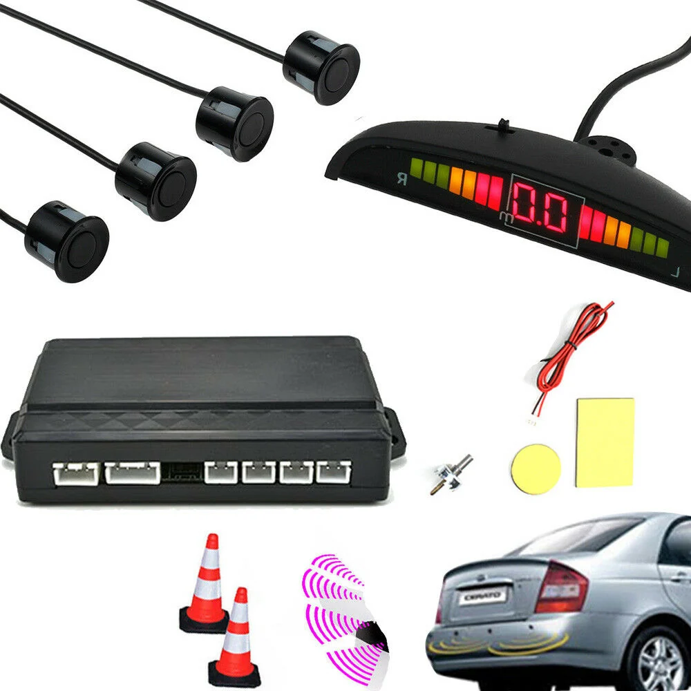 LED-skærm Parkering bagudvendte sensorer Kit Summer Alarm Parktronic