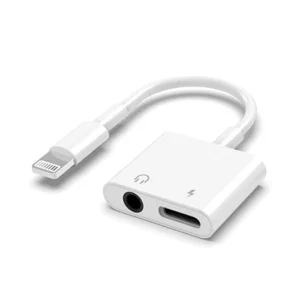 Lightning Han Til Lightning-kabel og AUX Hun Kabel - Hvid