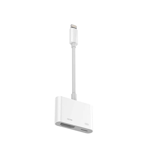 Lightning-kabel til HDMI Adapter - 1080P - 12cm - Hvid