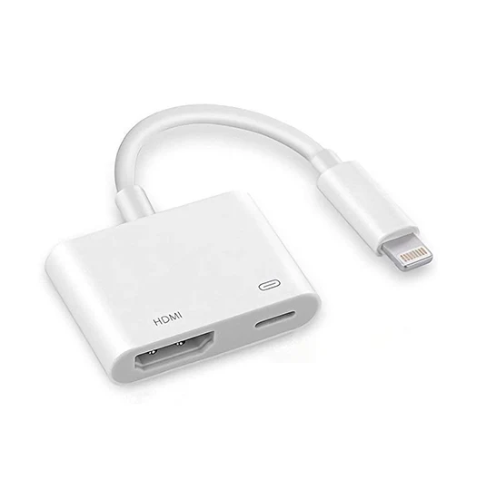 Lightning-kabel til HDMI Adapter - 1080P - 12cm - Hvid