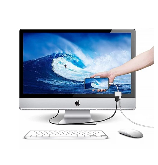 Lightning-kabel til HDMI Adapter - 1080P - 12cm - Hvid