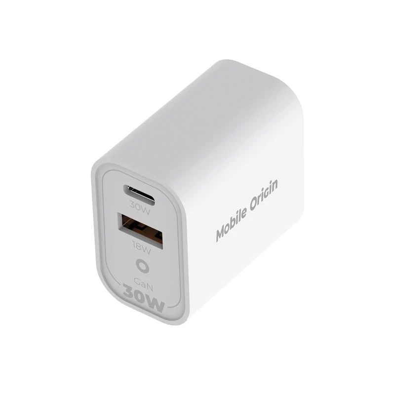 Mobile Origin GaN 30W Rejseadapter - EU, USA, UK, AUS - Kridt