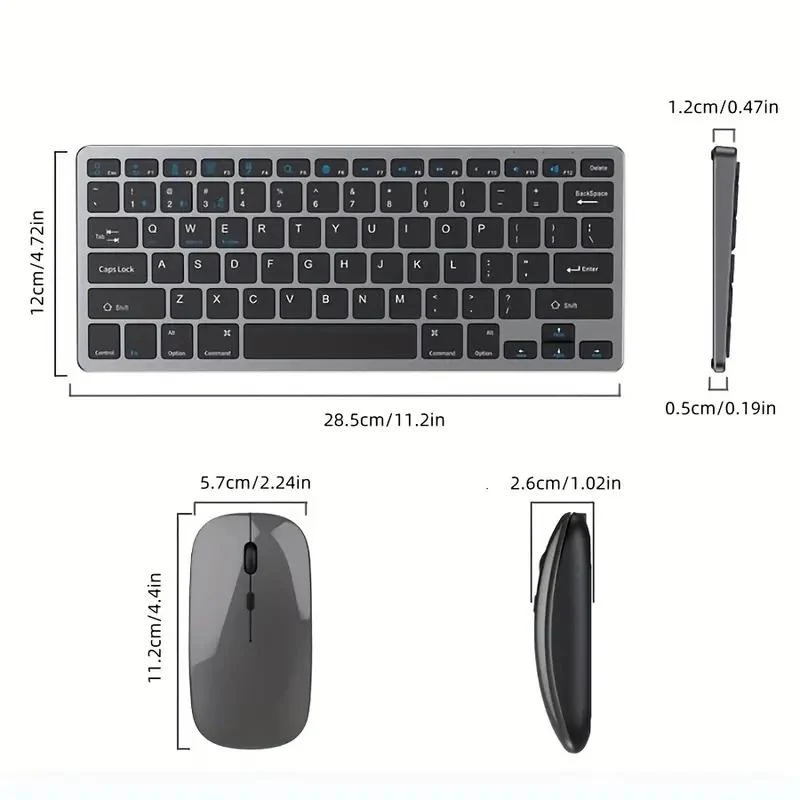 NÖRDIC trådløs Wireless pairing og 2.4G mus og tangentbord kit US layout