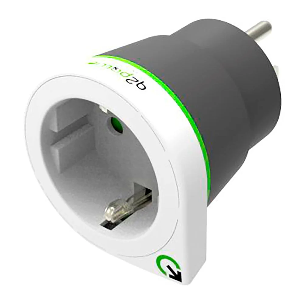 Q2 Power EU til USA Rejseadapter - Ivory / Sort