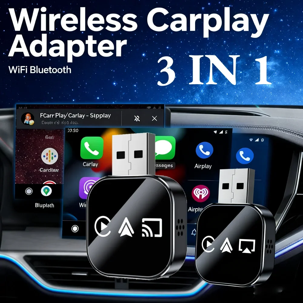 SmartPlug™ – Generel Smart Stik Trådløs CarPlay Og Android Auto Adapter