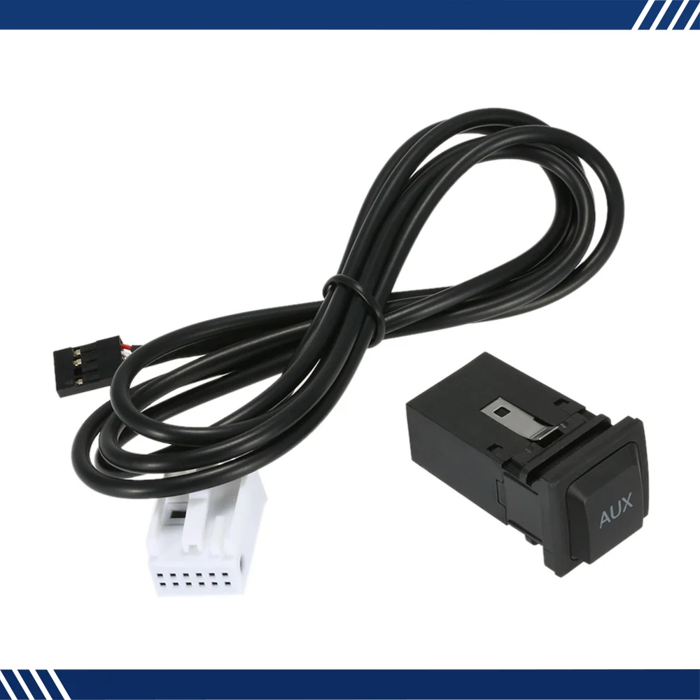 AUX port stik til VW RCD510 RNS510 Golf Mk5 Mk6 Jetta Eos Classic fabriks montering