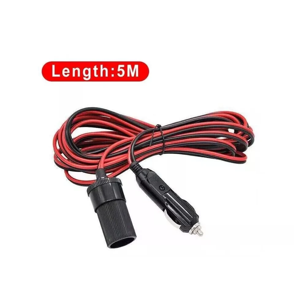 5m bil forlænger kabel stik ledning adapter 12V